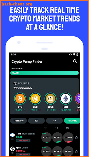 Crypto Pump Finder for Bitcoin screenshot