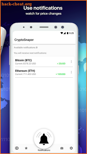 Crypto Snaper - cryptocurrencies exchage rate screenshot