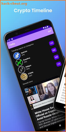 Crypto Timeline screenshot