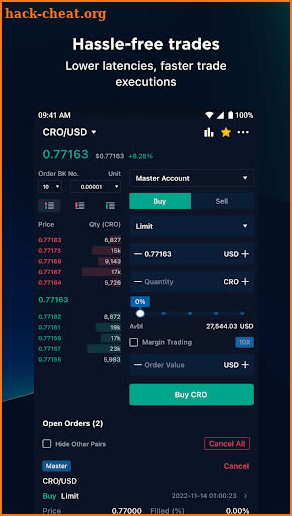 Crypto.com Exchange screenshot