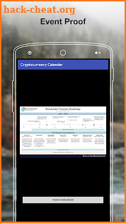 Cryptocurrency Calendar screenshot