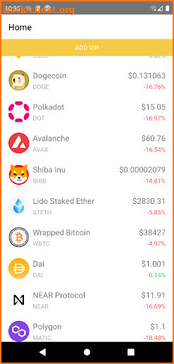 CryptoTracker screenshot