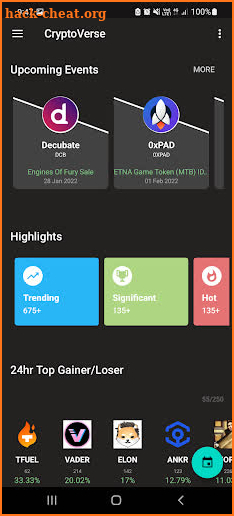 CryptoVerse screenshot