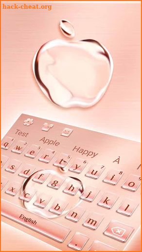 Crystal Apple Keyboard Theme - Rose Color Beauty screenshot