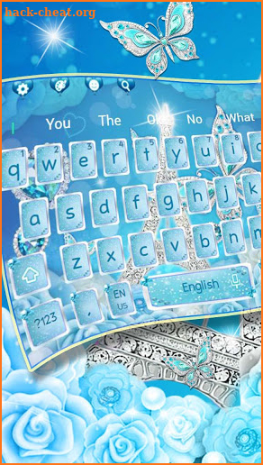 Crystal Diamond Butterfly Keyboard screenshot