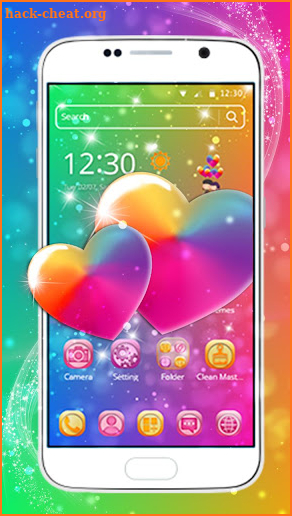 Crystal Gradient Heart Theme screenshot