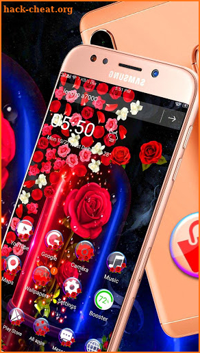 Crystal Rose Love Gravity Theme screenshot