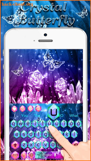 Crystal Shimmer Butterfly Keyboard screenshot