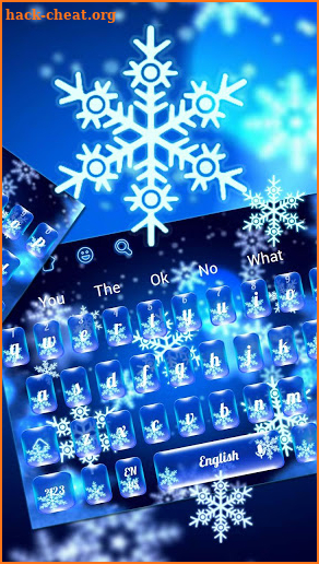 Crystal Winter Snowflake Keyboard screenshot