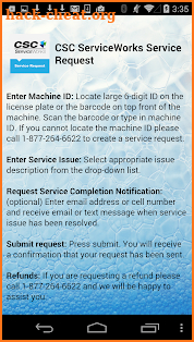 CSC ServiceWorksServiceRequest screenshot