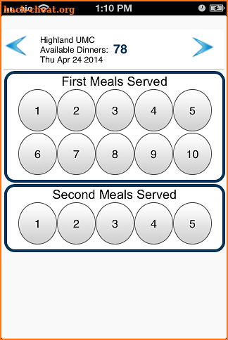 CTS Meal Tracker screenshot