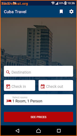 Cuba Travel Bookings screenshot