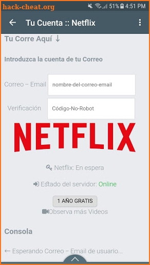 Cuentas de Netflix Gratis screenshot