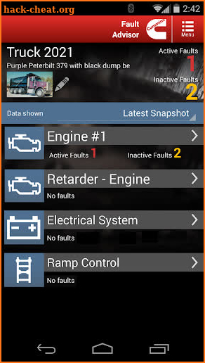 Cummins Fault Code Advisor screenshot