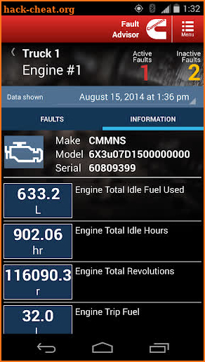 Cummins Fault Code Advisor screenshot