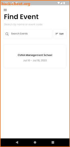 CUNA Events screenshot