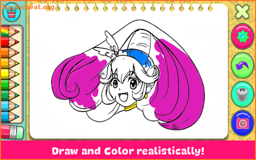 Cure of smile prety doki coloring book screenshot