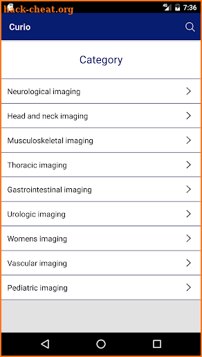 Curio Imaging Referral Aid screenshot