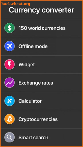 Currency converter offline screenshot