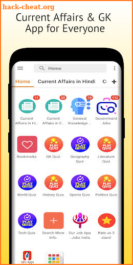 Current Affairs App, General Knowledge Quiz App screenshot