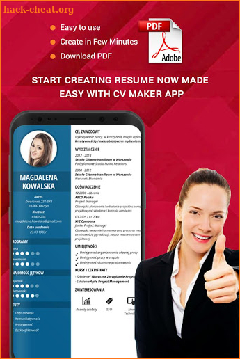 Curriculum Vitae - Resume Builder with CV Template screenshot