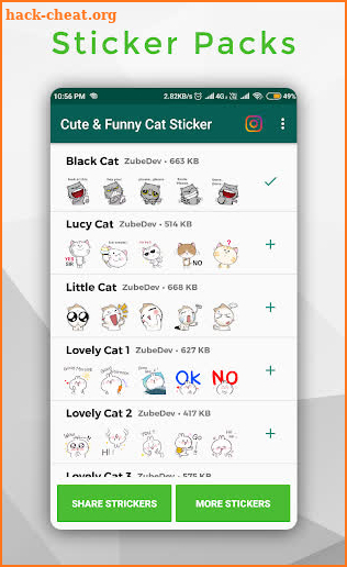 Cute & Funny Cat Sticker for WhatsApp WAStickerApp screenshot