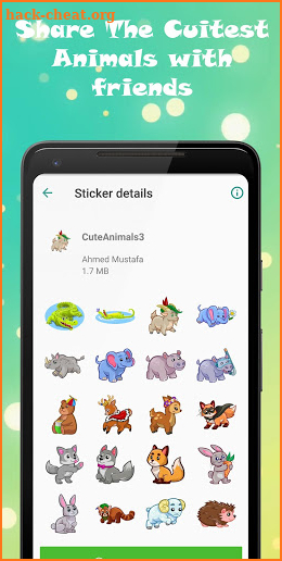 Cute Animals - WAStickerApps screenshot