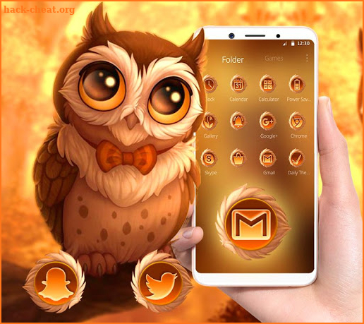 Cute Autumn Owl Theme screenshot