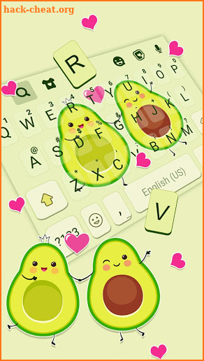 Cute Avocado Love Keyboard Background screenshot