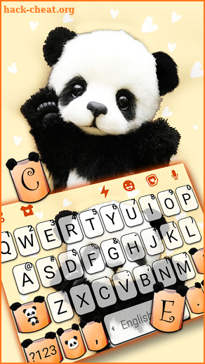 Cute Baby Panda 2 Keyboard Background screenshot