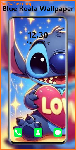 Cute Blue Koala Wallpaper screenshot