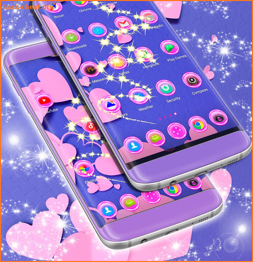 Cute Blue Pink Launcher Theme screenshot