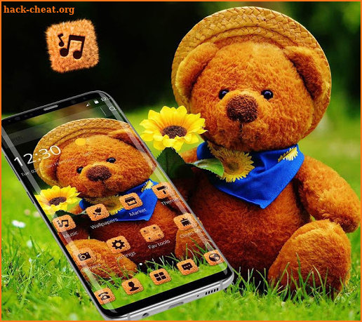 Cute Brown Stuffed Teddy Bear Theme screenshot