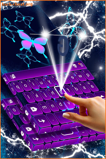 Cute Butterfly Keyboard Theme screenshot