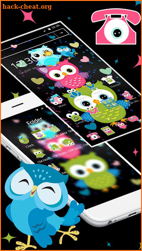 Cute Cartoon Owl Theme screenshot