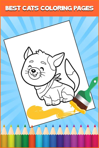 Cute Cat Coloring Book screenshot