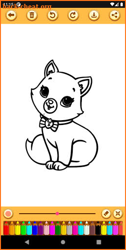 Cute Cat Coloring Pages screenshot