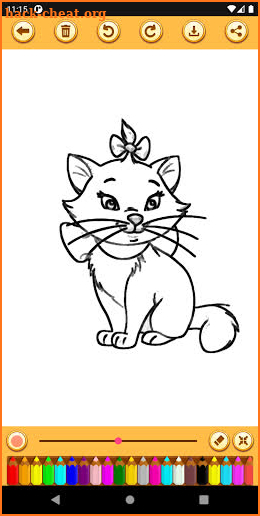 Cute Cat Coloring Pages screenshot