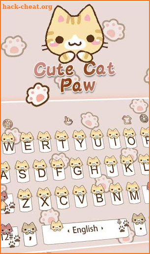 Cute Cat Paw Keyboard Theme screenshot