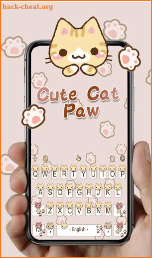 Cute Cat Paw Keyboard Theme screenshot