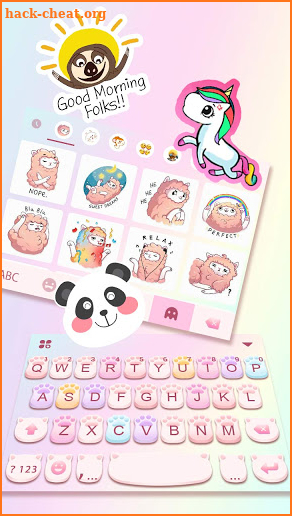 Cute Cat Paws Keyboard Background screenshot