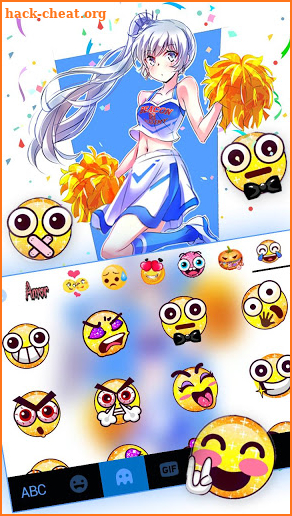 Cute Cheerleader Keyboard Theme screenshot