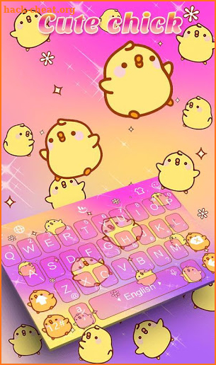 Cute Chick Keyboard Theme screenshot