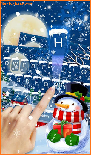 Cute Christmas Snowman Keyboard Theme screenshot