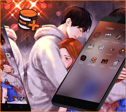 Cute Couple Anime Love Launcher Theme 💑 screenshot