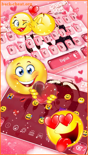 Cute Couple Love Keyboard Theme screenshot