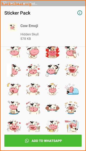 Cute Cow Sticker for WhatsApp screenshot