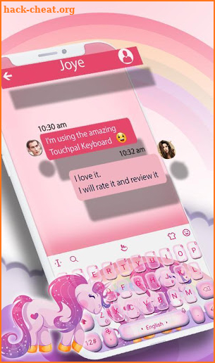Cute Dream Unicorn Keyboard Theme screenshot