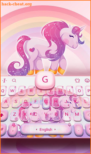 Cute Dream Unicorn Keyboard Theme screenshot