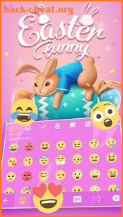 Cute Easter Bunny Emoji Keyboard for Android screenshot